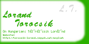 lorand torocsik business card